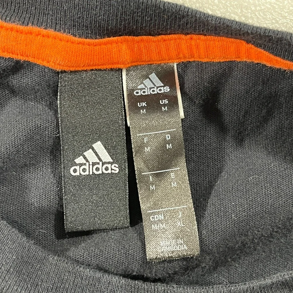 Adidas Shirt Mens M Orange‎ Black Greetings From Freedom Center Logo Graphic